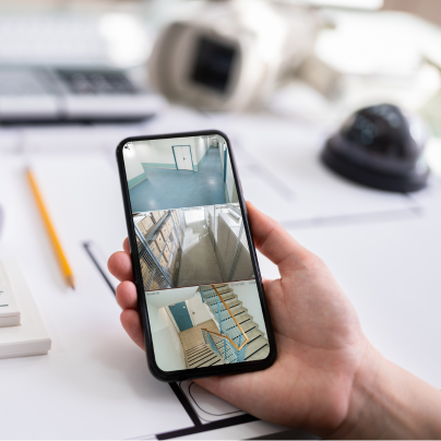 San Antonio security camera feed on cell phone